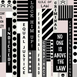 No One is Above the Law - Black White - Seamless - Design 14730109
