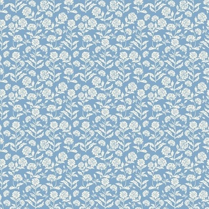 traditional Periwinkle blue white floral beach cottage coastal Terri Conrad Designs copy