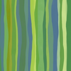 Green & Blue Ripple Stripe