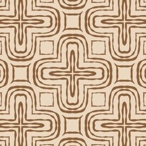 Desert Cross - earthy geometric pattern
