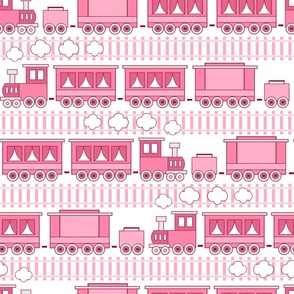 Large Scale Trains and Tracks in Pink