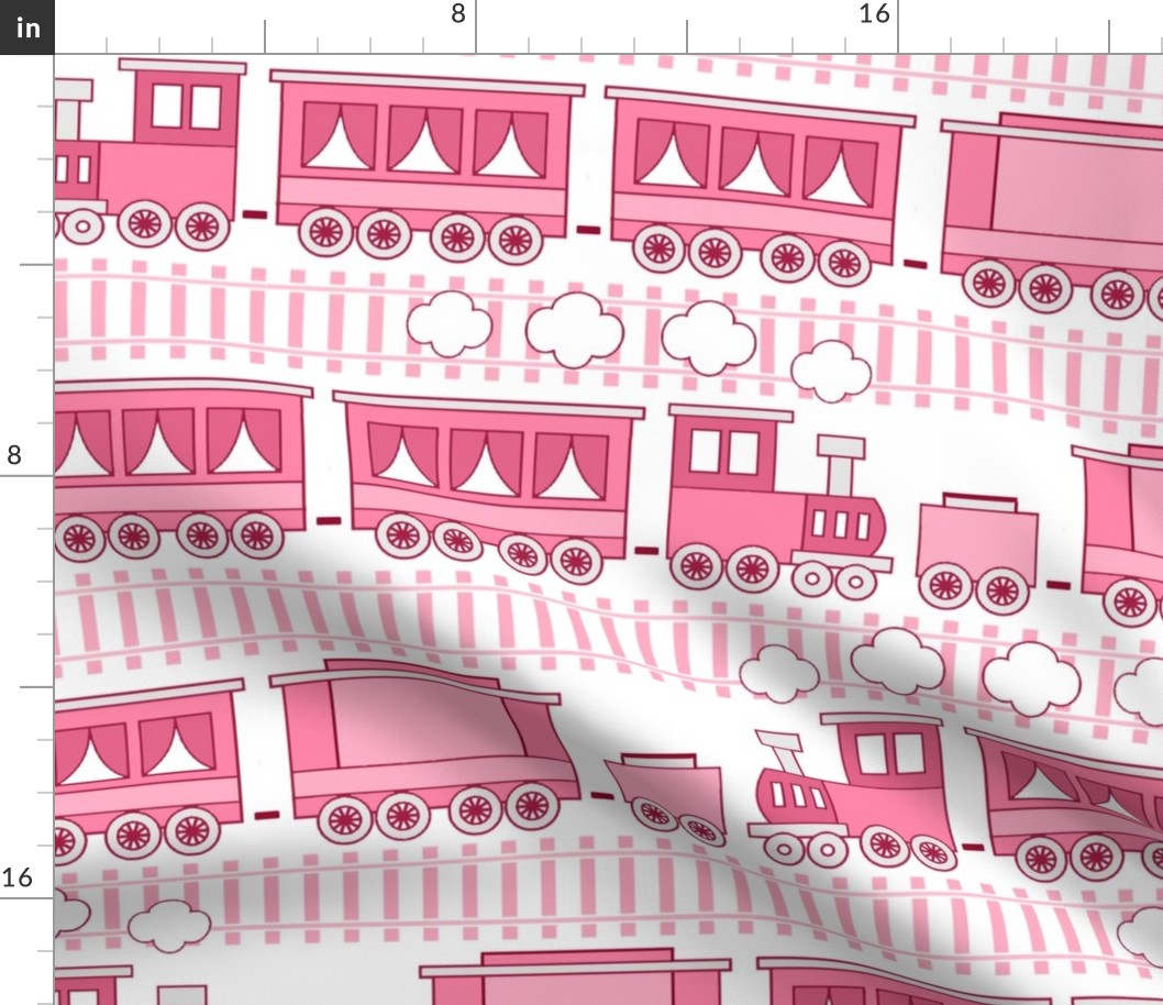 Large Scale Trains and Tracks in Pink