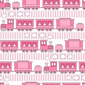 Medium Scale Trains and Tracks in Pink