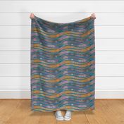 Abstract Squid Animal Print on Teal Medium