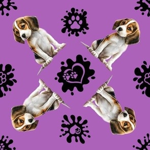 Puppy Love 30 Beagle Purple