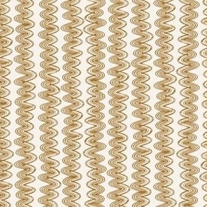 Ric Rac - Golden Brown Cream - Sweet and Fancy Stripes / Lines