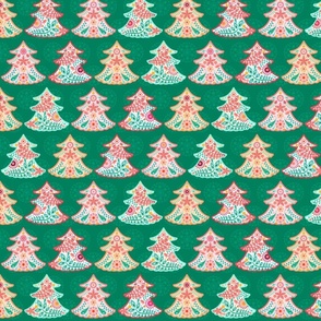 Yule Trees on Holiday Green - Large