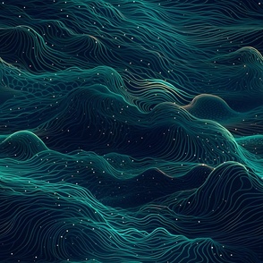 Bioluminescent Waves (L)