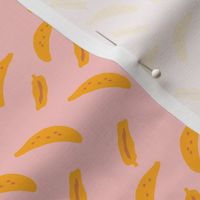 Hand-Drawn Banana in Pink Background