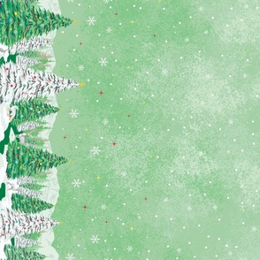 Winter Wonderland in Green–42" wide