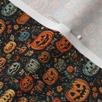 Spooky Embroidered Jack O Lanterns- XS Scale