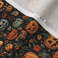 Spooky Embroidered Jack O Lanterns- Small Scale