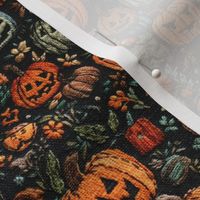 Spooky Embroidered Jack O Lanterns-Medium Scale