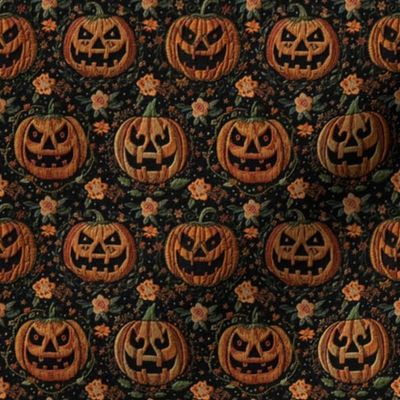 Large Jack O Lantern Halloween Embroidery - XS Scale