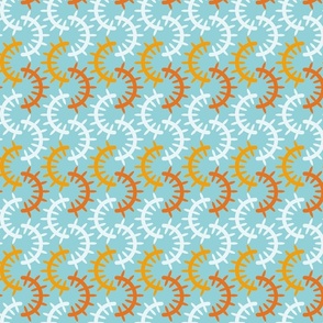 elastic centipedes on pool blue | small