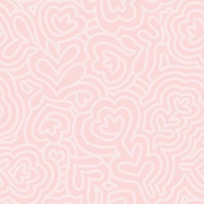 Whimsy Maze - Subtle Floral Vermicular in Light Pink