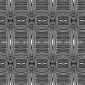 Black And White African Inspired Tribal  Pattern 7 Smaller Scale