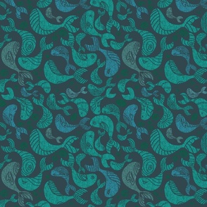 Dark Pantone Turquoise Sea | Medium scale