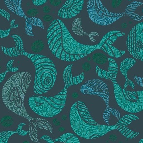 Dark Pantone Turquoise Sea | Jumbo scale