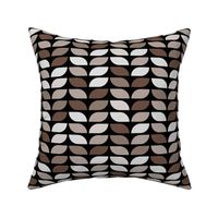 Geometric Pattern: Leaf: Brownstone Black (standard version)