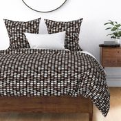 Geometric Pattern: Leaf: Brownstone Black (standard version)