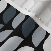 Geometric Pattern: Leaf: Pebble Black (standard version)