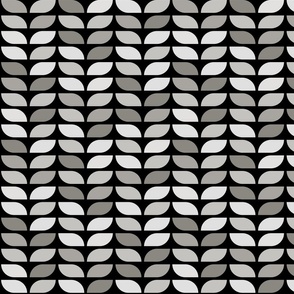 Geometric Pattern: Leaf: Portland Black (standard version)