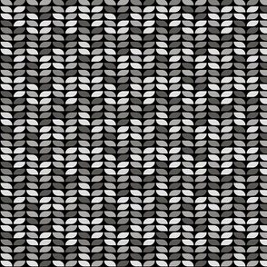 Geometric Pattern: Leaf: Slate Black (small version)