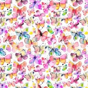 Abstract Butterflies watercolor Micro
