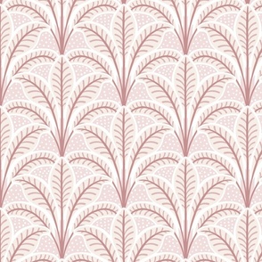 overlapping palms/soft pink