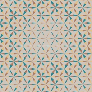 Star burst geometric seamless pattern in earty tones