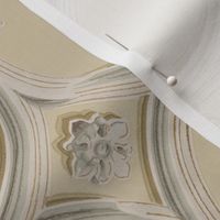 Imitation coffered ceiling in ivory 