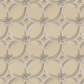 Imitation coffered ceiling in ivory 