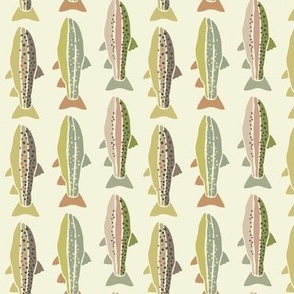 Brown Trout Fabric, Wallpaper and Home Decor