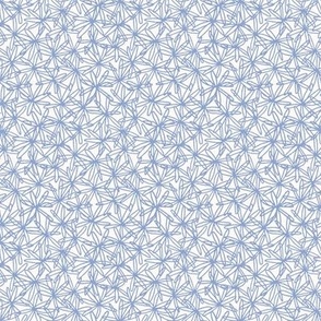 Floral Net / micro scale / blue beige playful abstract modern decorative floral pattern design 