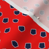 Polygons // Red and Navy
