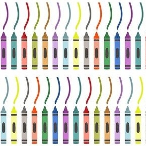 multi color crayons on white small scale