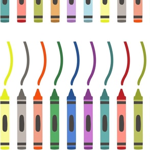 multi color crayons on white wallpaper scale