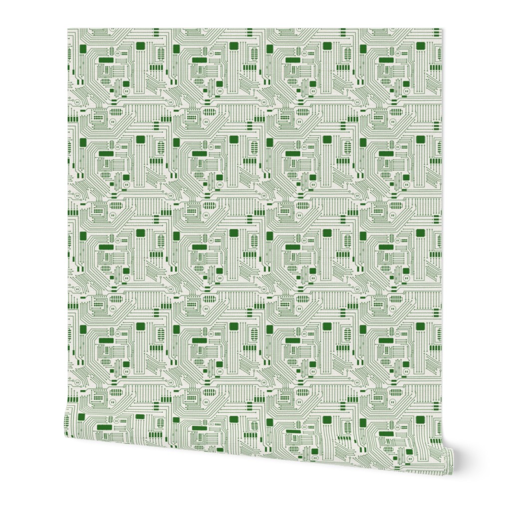 Circuit Board - Green on White