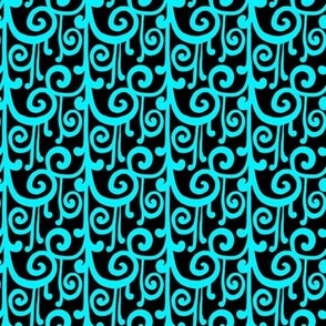 Spiral drops on Teal