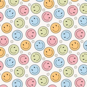  (XS Scale) Bright Scattered Multi Smileys