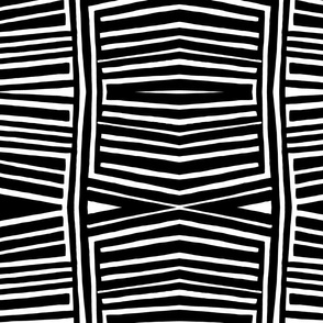 Black And White African Inspired Tribal Pattern 5