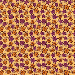 Dotted Floral (5") - purple and orange (ST2023DF)