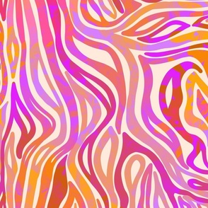 Psychedelic Zebra (mirror) 24" - pink, orange, purple (ST2023PZM)