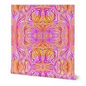 Psychedelic Zebra (mirror) 10.5" - pink, orange, purple (ST2023PZM)