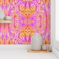 Psychedelic Zebra (mirror) 10.5" - pink, orange, purple (ST2023PZM)