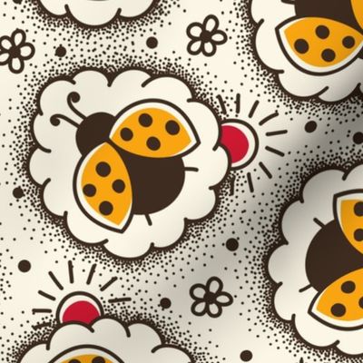 2761 B Large - hand drawn ladybugs