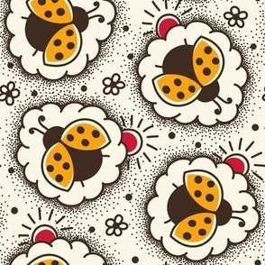 2761 B Large - hand drawn ladybugs