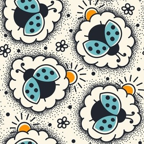 2761 C Large - hand drawn ladybugs