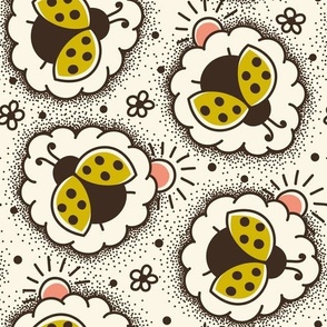 2761 G Large - hand drawn ladybugs